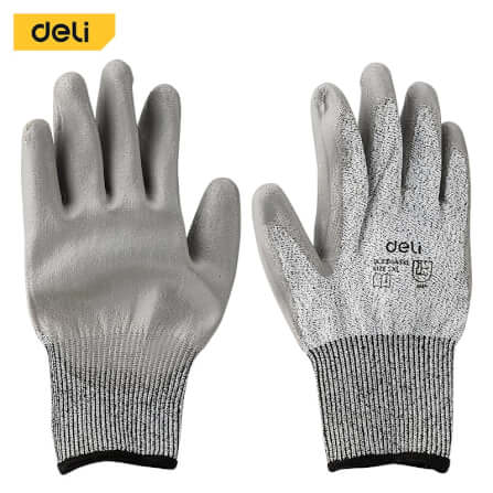 ถุงมือ DELI EDL521043L-GR-01 ไซส์L สีเทา 1คู่_0